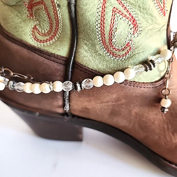 Ariat Green Mid-Calf Boots with Western Flair - Picture 6 of 10